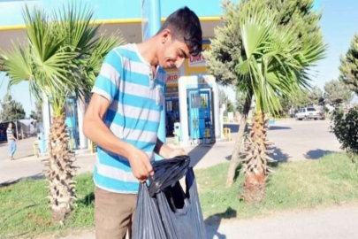 Şüpheli poşetten bayat ekmek çıktı