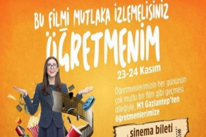 M1 Gaziantep Avm'den öğretmenlere sinema bileti
