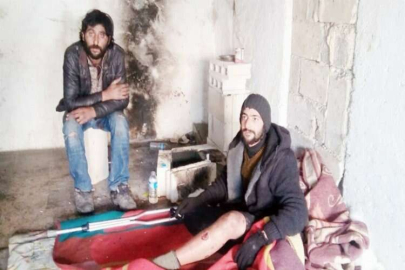 Harabe binadaki yaralı Suriyeli, terörist paniğine neden oldu