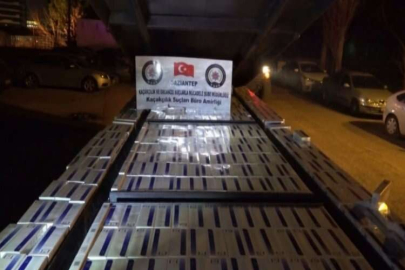 Gümrük kaçağı sigara ele geçirildi