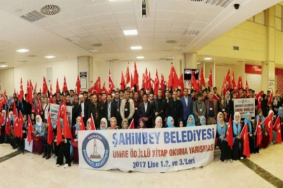 ŞAHİNBEY BELEDİYESİ 147 ÖĞRENCİYİ UMREYE UĞURLADI