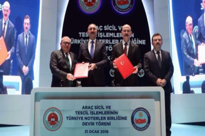 Araç Sicil ve Tescil İşlemleri artık noterliklerde yapılacak