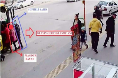 Yankesicilik yapan şahıs kamerada