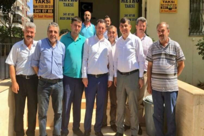 Fadıloğlu, taksi durağı esnafını ziyaret etti