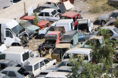 Yediemin otoparkı yedek parça deposuna dönüştü