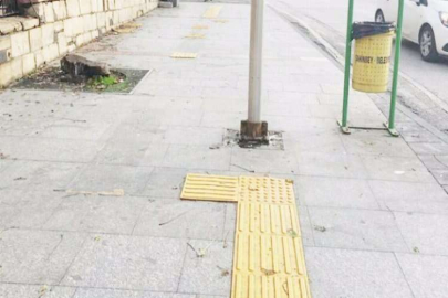 Kaplan’ın gündeme getirdiği engelli yolu yapıldı