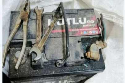 Akü hırsızı tutuklandı