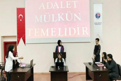 Kurgusal duruşma yarışması düzenlediler