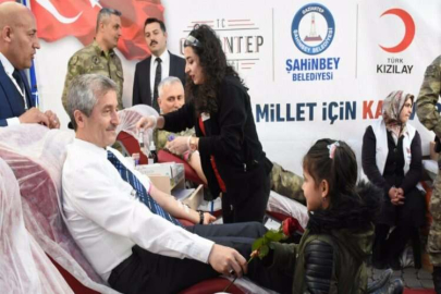 ŞAHİNBEY BELEDİYESİ'NİN KAN BAĞIŞI KAMPANYASINA YOĞUN İLGİ