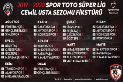2019-2020 sezonu fikstürü çekildi
