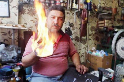 Ayakkabıları yakıyor