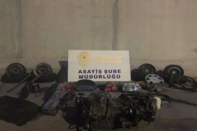 Çalıntı araç parçalanmış halde bulundu
