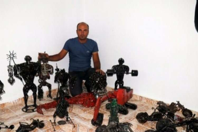 Hurdaları sanat eserine dönüştürüyor