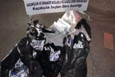 Bin 200 paket kaçak sigara ele geçirildi