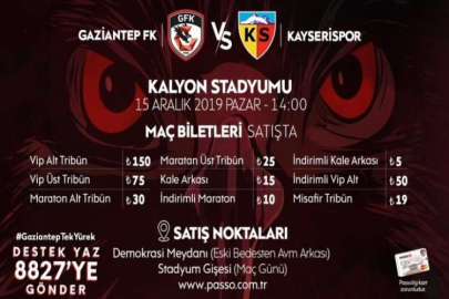 Bilet fiyatları belli oldu