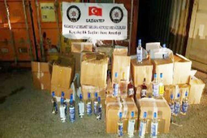 610 şişe sahte alkol ele geçirildi