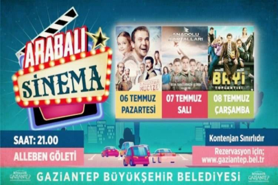 BÜYÜKŞEHİR’DEN NOSTALJİK ARABALI SİNEMA GÜNLERİ
