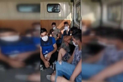 Panelvan araçtan 18 kişi çıktı