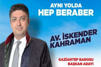İskender Kahraman Baro başkanlığına adaylığını açıkladı