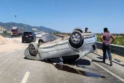 Otomobil takla attı: 6 yaralı