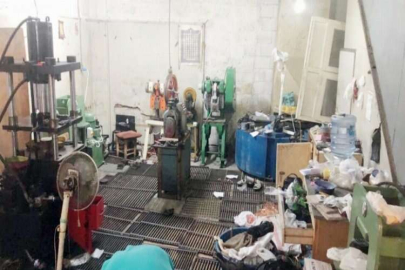 Sahte altın üreten atölyeye baskın