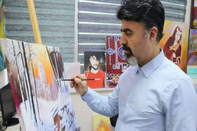 Resim aşkını hiç birşey engelleyemedi