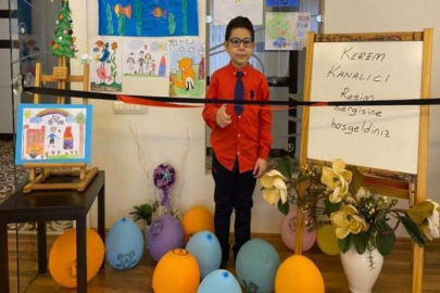 GKV’li minikler ilk kişisel resim sergilerini evlerinde açtı