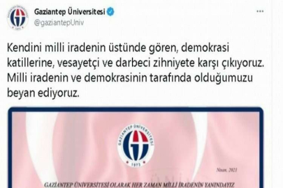 Gaziantep’teki üniversitelerden 104 amirale bildiri tepkisi