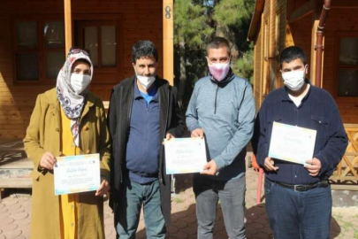 Obozite kampona katılanlara sertifika