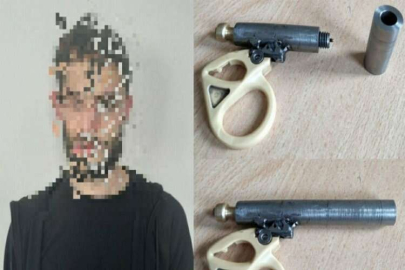 Şüpheli şahsın üzerinden suikast silahı çıktı