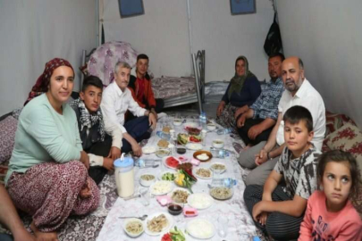 Tahmazoğlu iftarını meradaki çoban ve ailesiyle açtı