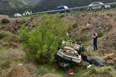 Uçuruma devrilen otomobildeki sürücü öldü
