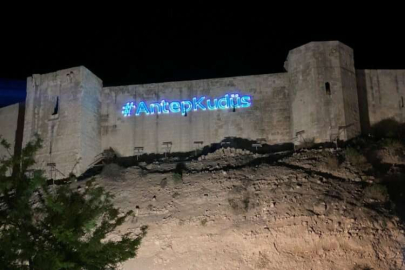 GAZİANTEP’TEN İSRAİL’E BAYRAKLI PROTESTO