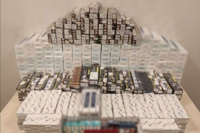 4 bin 297 paket kaçak sigara ele geçirdi