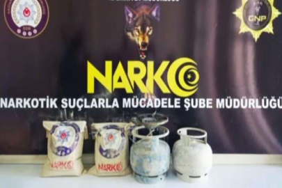 Piknik tüplerine gizlenmiş 8 kilo eroin ele geçirildi