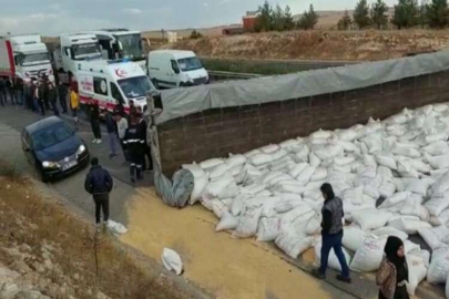 Devrilen tır otoyolu kapattı, kilometrelerce araç kuyruğu oluştu