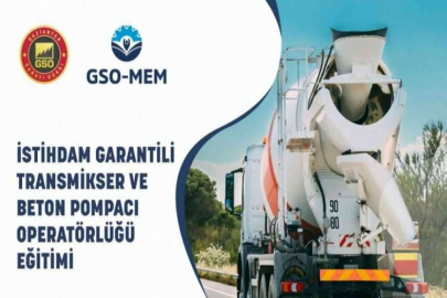 GSO-MEM’de istihdam garantili Transmikser ve beton pompacı operatörlüğü eğitimi verilecek