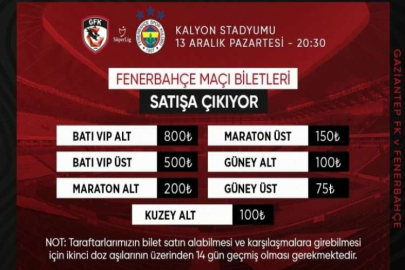 FENERBAHÇE MAÇI BİLETLERİ SATIŞA ÇIKTI