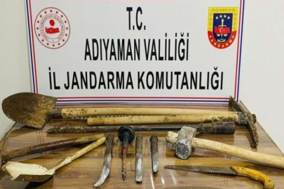 Kaçak kazı yapan 3 kişi gözaltına alındı