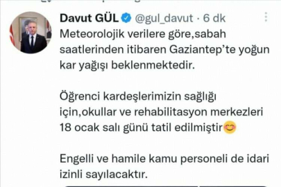 Okullara kar tatili