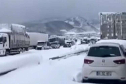 TAG otoyolu Osmaniye bölümünde ulaşıma kar engeli