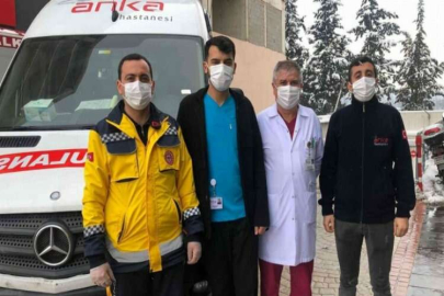 ANKA hastanesi karda evlere sağlık hizmeti götürüyor