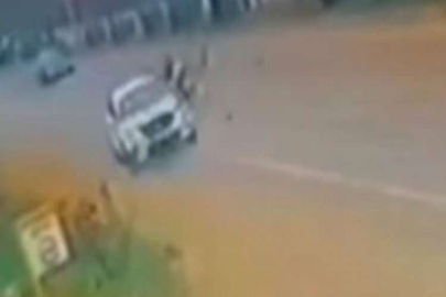 6 çocuk babasının ölümüyle sonuçlanan feci kaza güvenlik kamerasına yansıdı