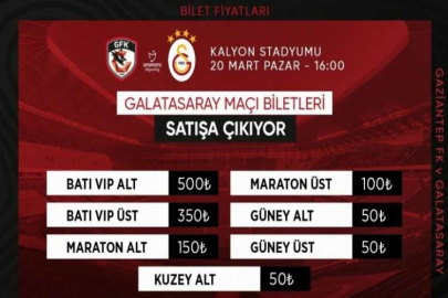 Bilet fiyatları satışa çıktı