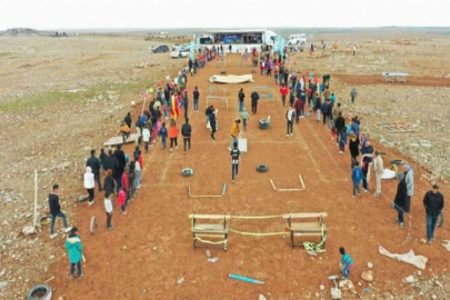 Çocuklar survivor parkurunda yarıştı