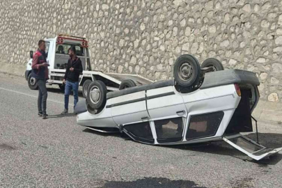 Otomobil takla attı