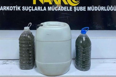 Polisin durdurduğu araçtan 22 kilo sıvı metamfetamin çıktı