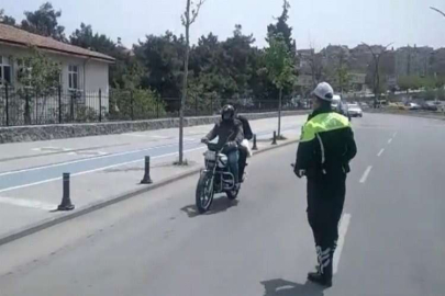 Motosiklet sürücülerine ceza yağdı