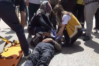 Önce kamyonet sonra da otomobil çarptı