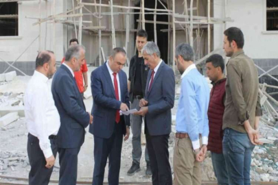 Vali Soytürk, cami ve kuran kursu inşaatlarında incelemelerde bulundu